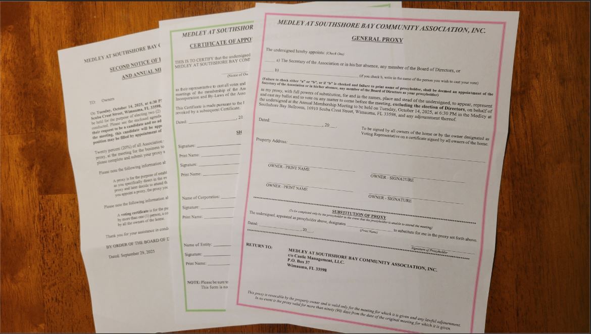 Protect your rights if using forms enclosed with annual Membership Meeting mailing.